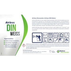 Airless Discounter, Airless DIN Weiss, 12,5 Liter pro Eimer - 9077298
